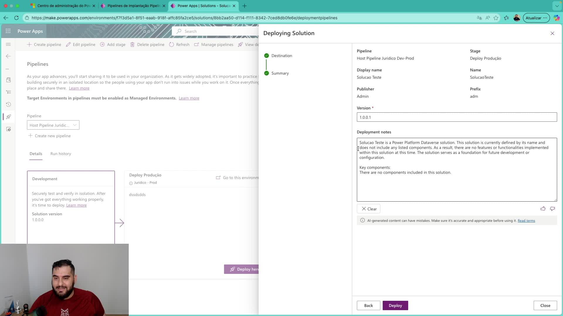 Utilizando um Host Pipeline