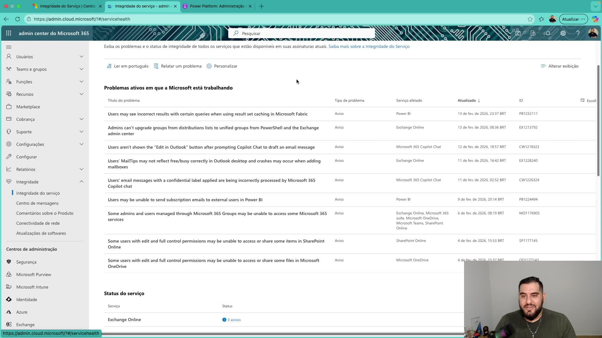 Verificando a Integridade dos Serviços