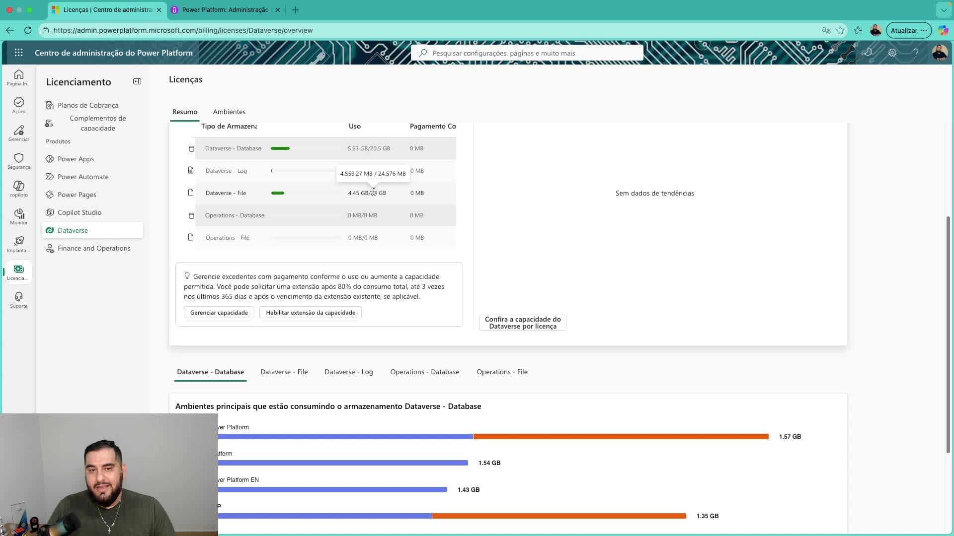 Habilitar Extensão de Capacidade