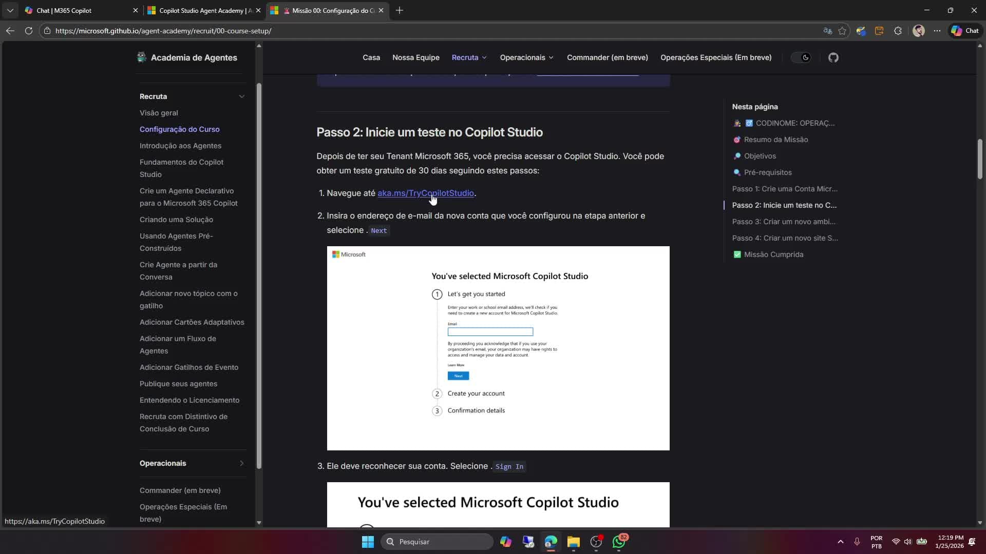 Como solicitar um trial do Copilot Studio