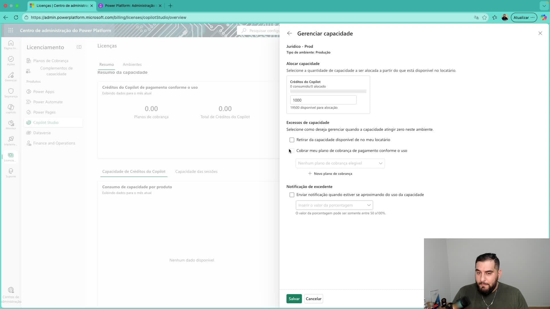 Atribuir Licenças a Ambientes