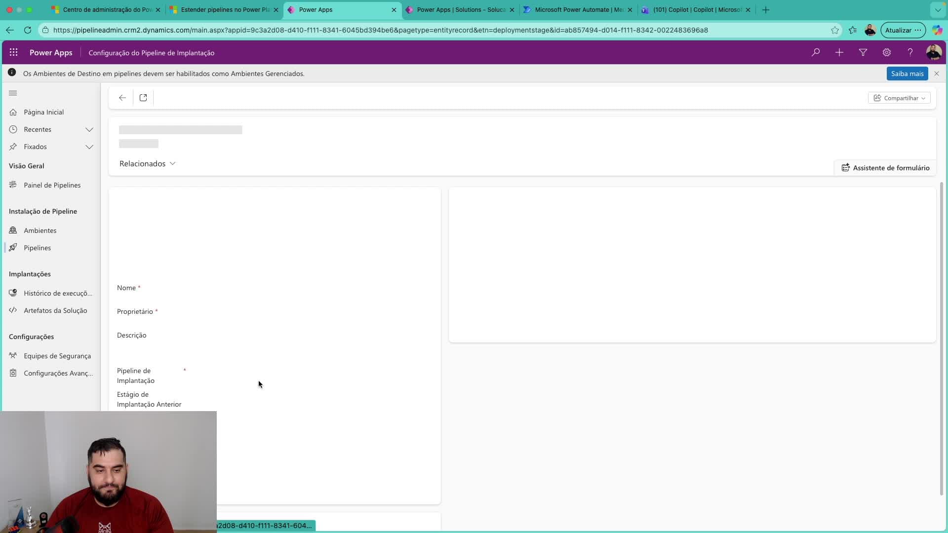 Estendendo os Pipelines com Power Automate