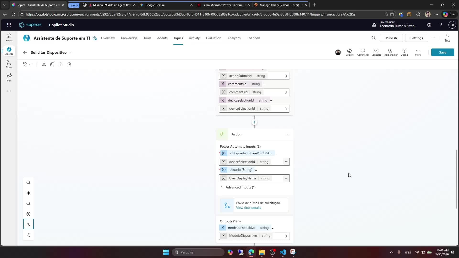 Tópico para finalizar a conversa (End of Conversation)